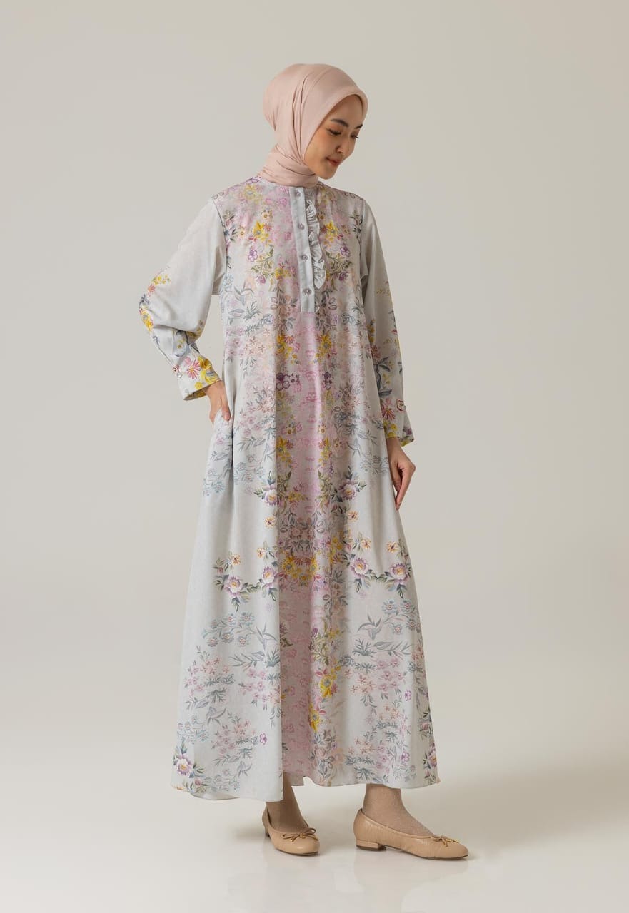 NERINE DRESS WARM GREY - RIA MIRANDA