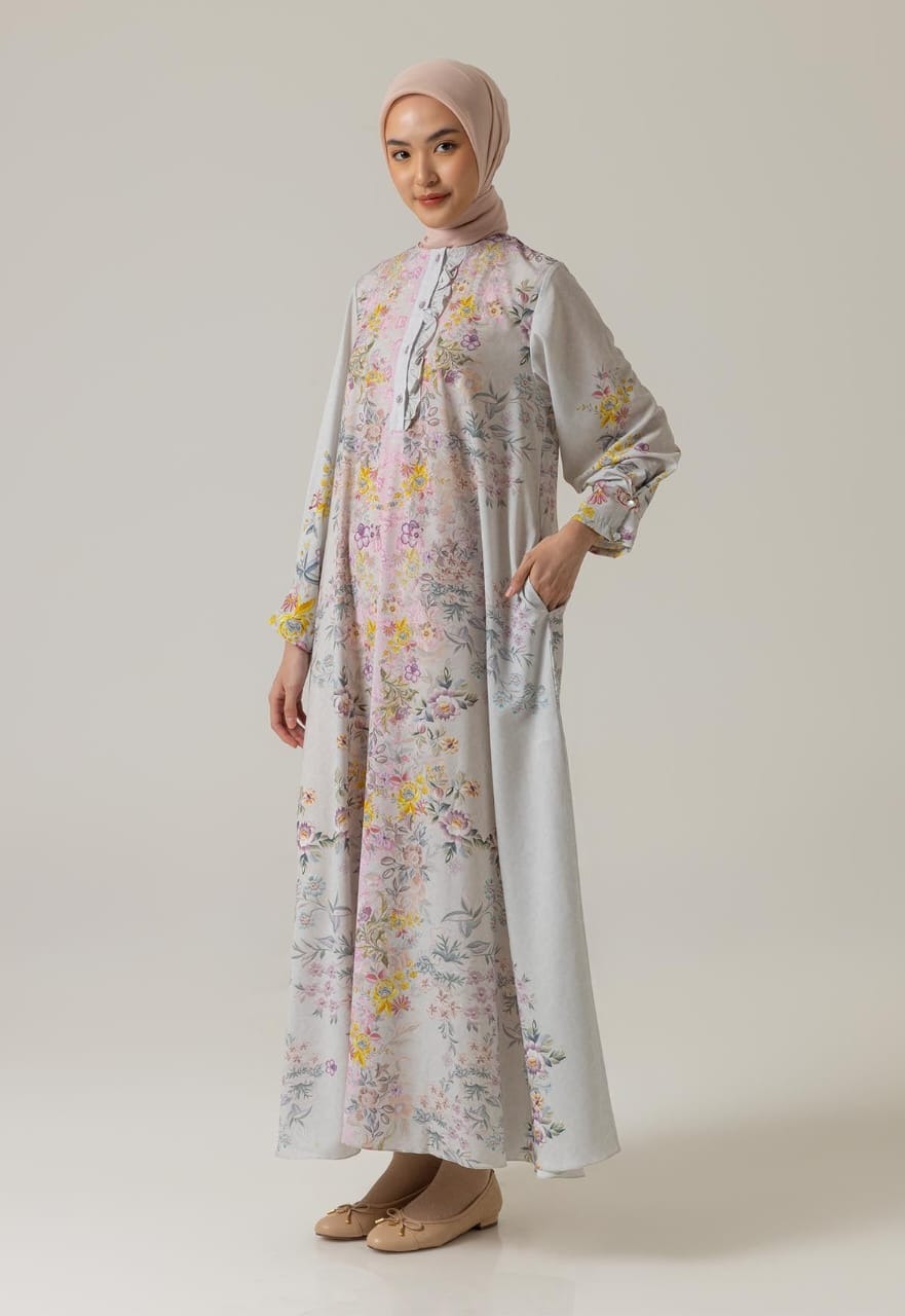 NERINE DRESS WARM GREY - RIA MIRANDA