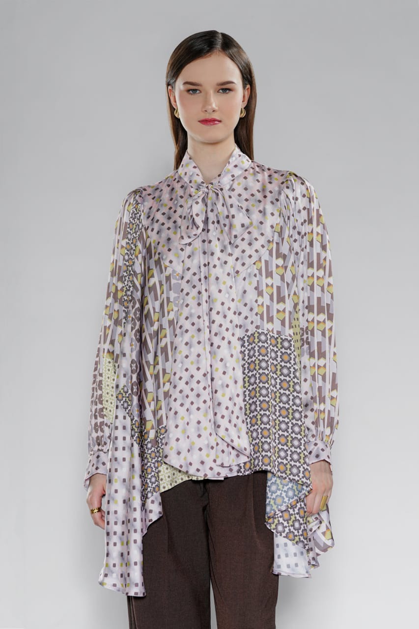 ADARA TIE BOW SHIRT  - BENANG JARUM
