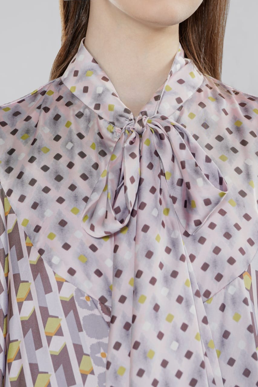 ADARA TIE BOW SHIRT  - BENANG JARUM