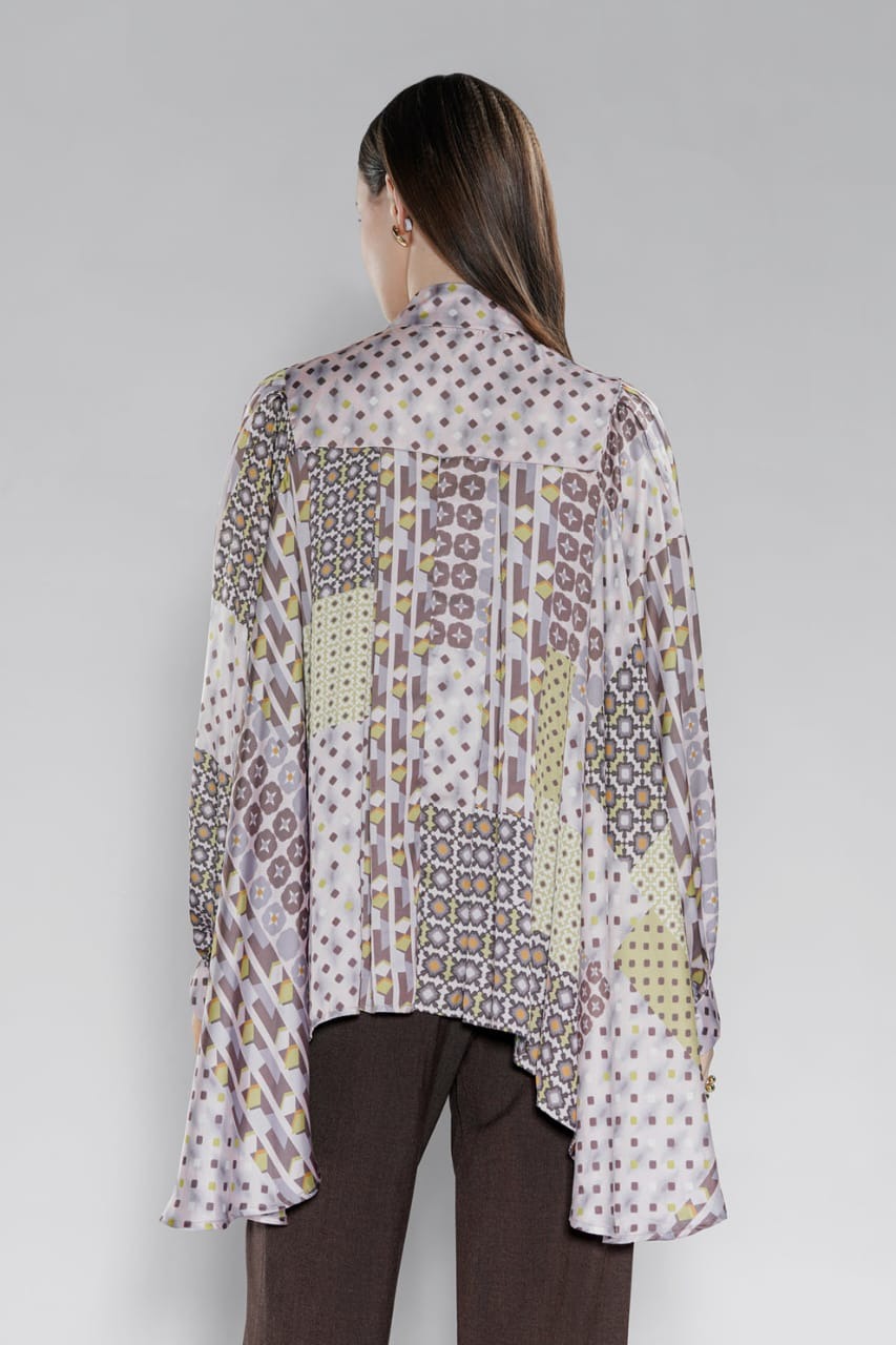 ADARA TIE BOW SHIRT  - BENANG JARUM