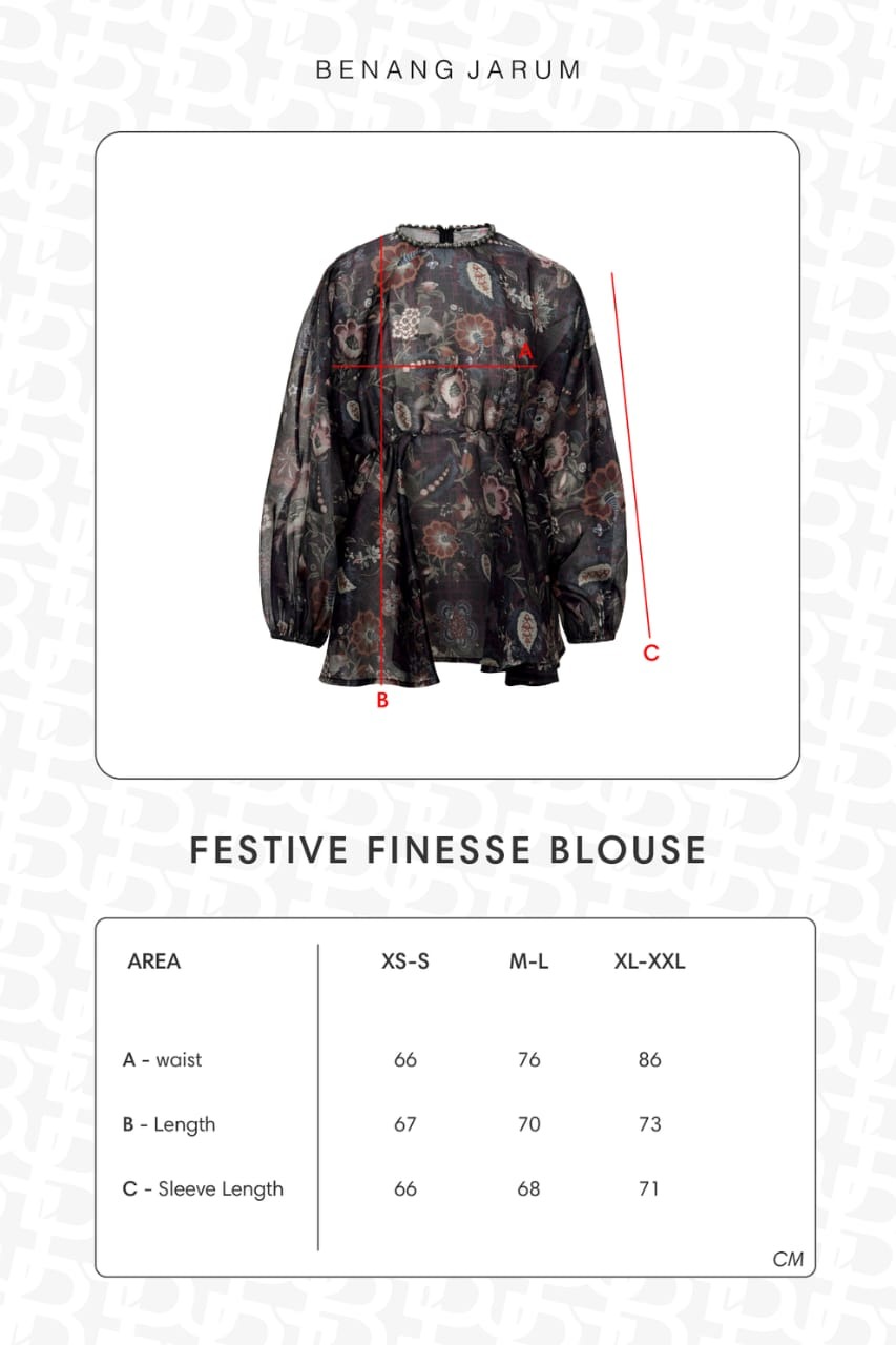 FESTIVE FINESSE BLOUSE - BENANG JARUM