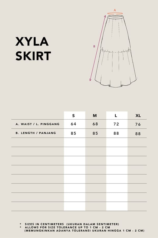 XYLA TIERED SKIRT - KAMI