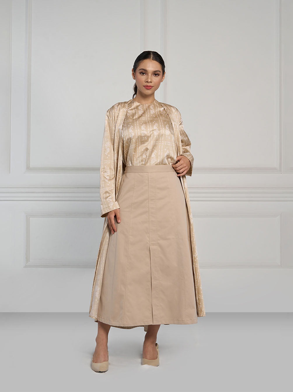 LIZY OVERLAP SKIRT PLAIN -KAMI