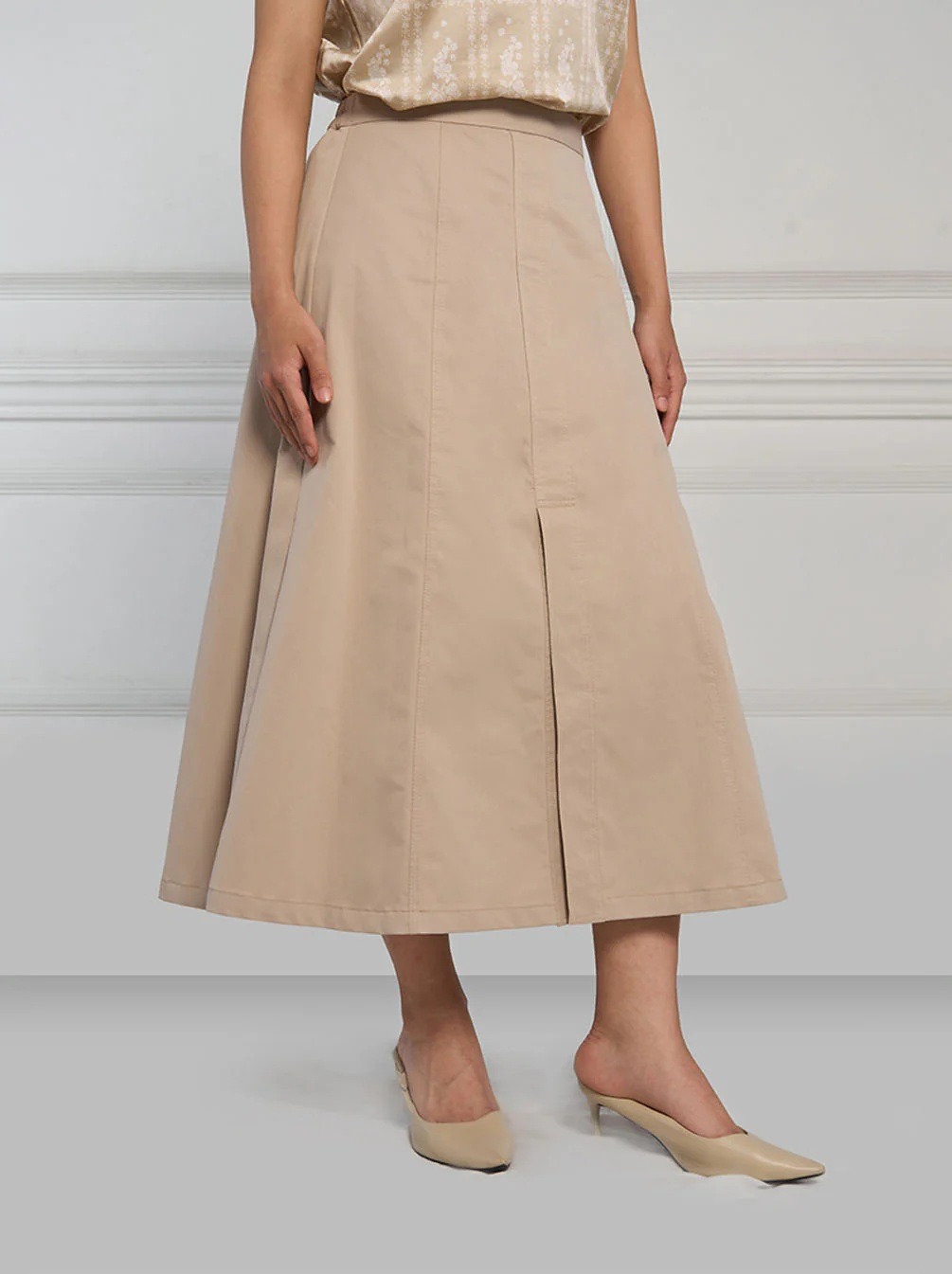 LIZY OVERLAP SKIRT PLAIN -KAMI