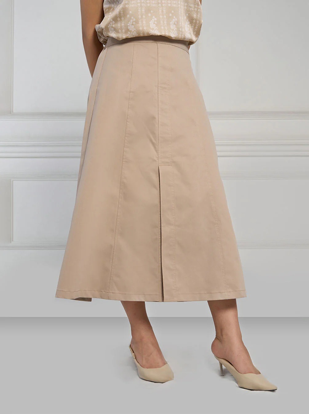 LIZY OVERLAP SKIRT PLAIN -KAMI