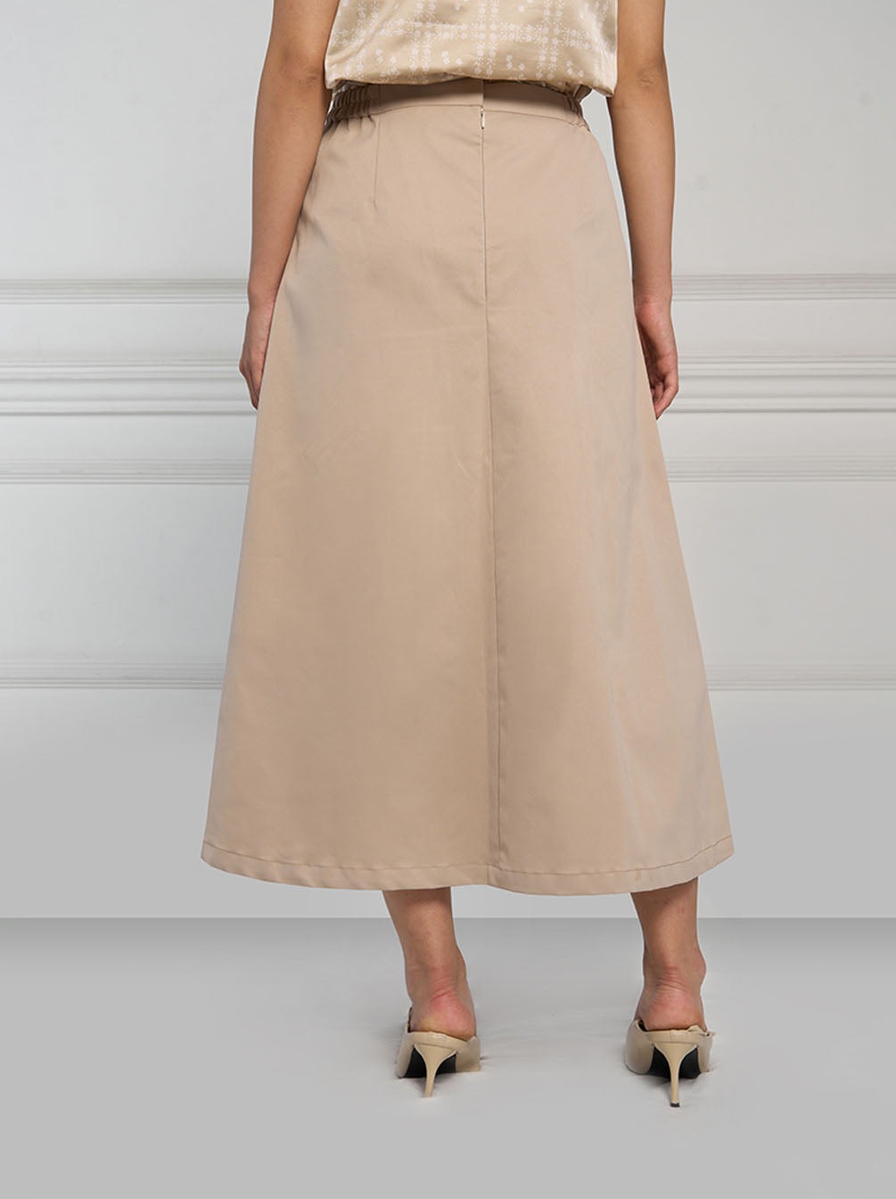 LIZY OVERLAP SKIRT PLAIN -KAMI