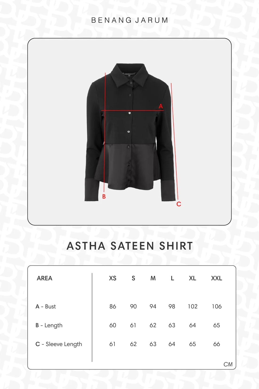 ASTHA SATEEN SHIRT - BENANG JARUM