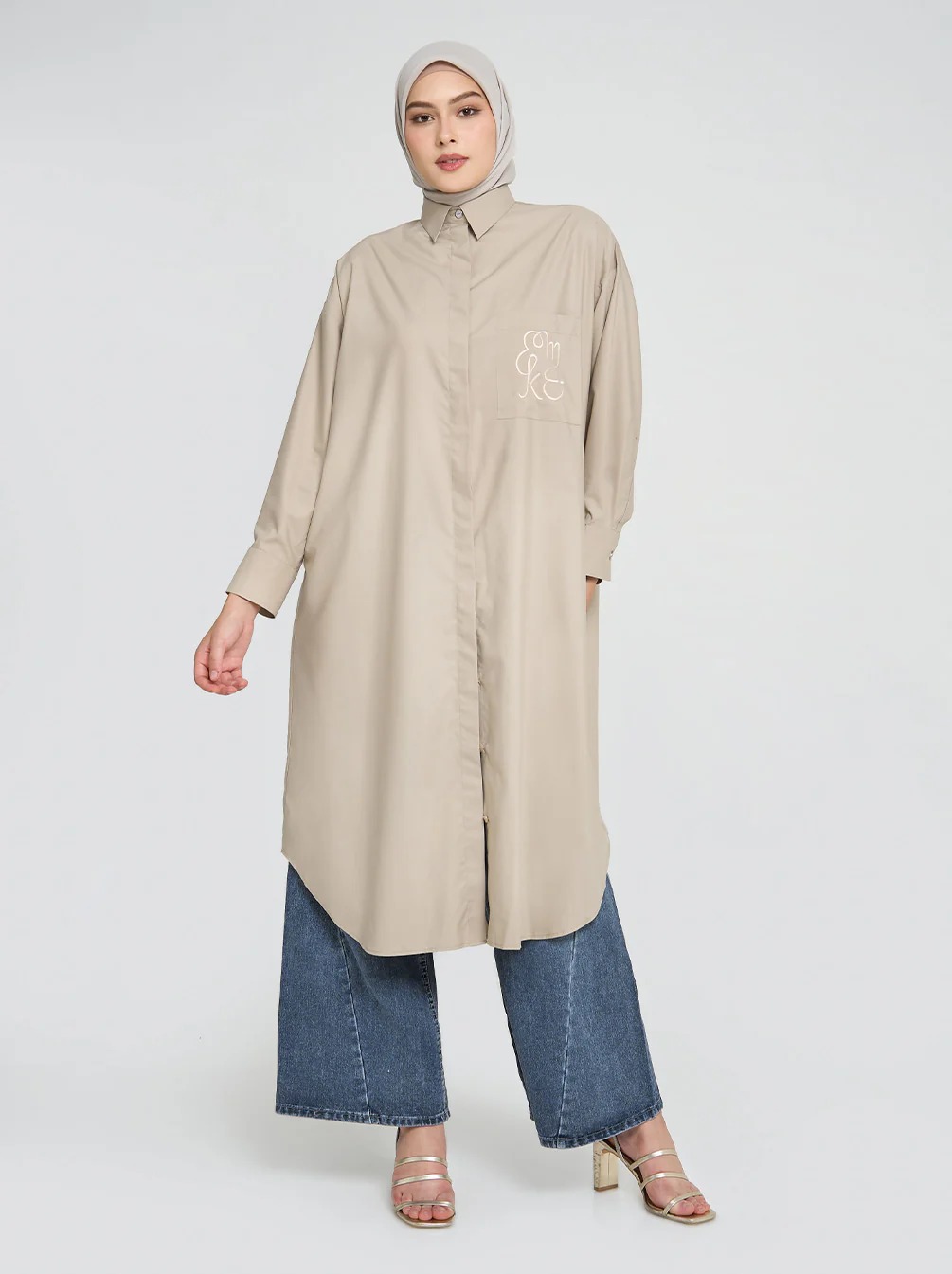 CALLA EMBROIDERY POCKET DRESS - KAMI