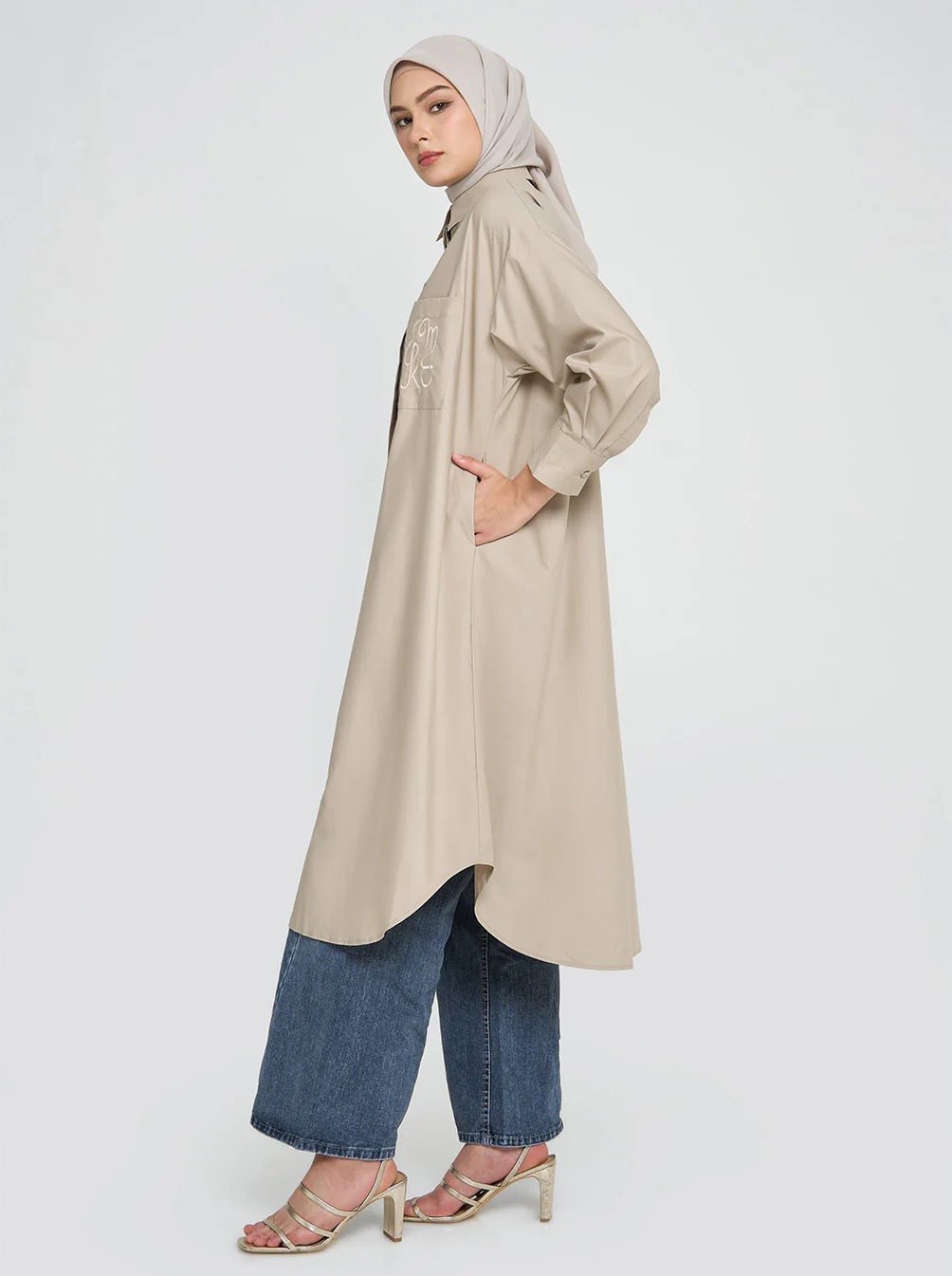 CALLA EMBROIDERY POCKET DRESS - KAMI
