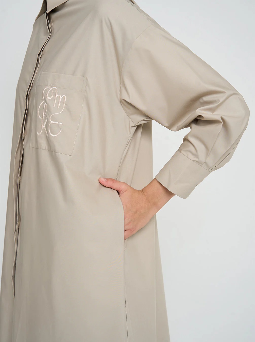CALLA EMBROIDERY POCKET DRESS - KAMI