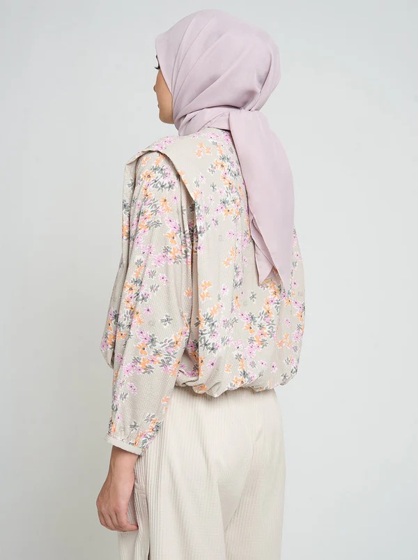 GALINA DRAWSTRING TOP TAUPE - KAMI
