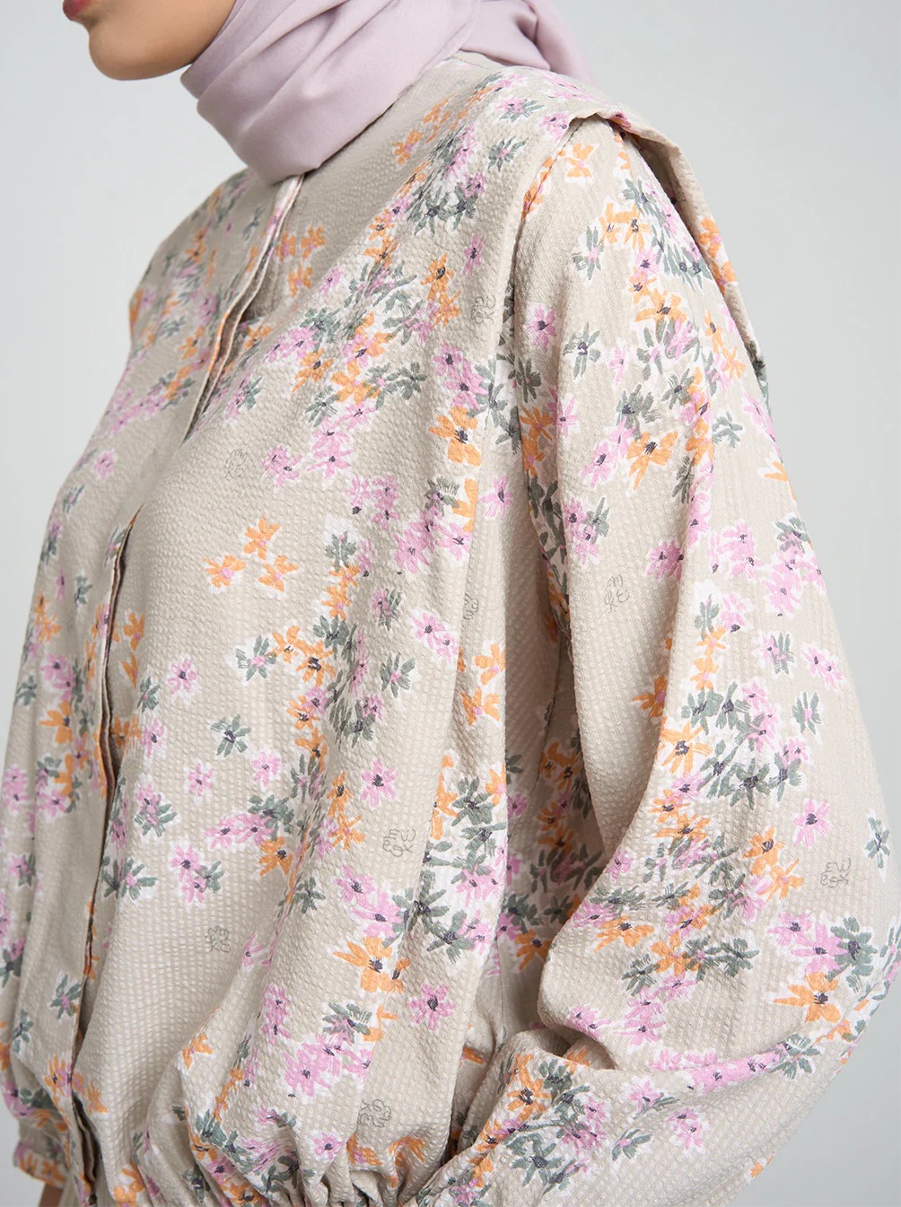GALINA DRAWSTRING TOP TAUPE - KAMI