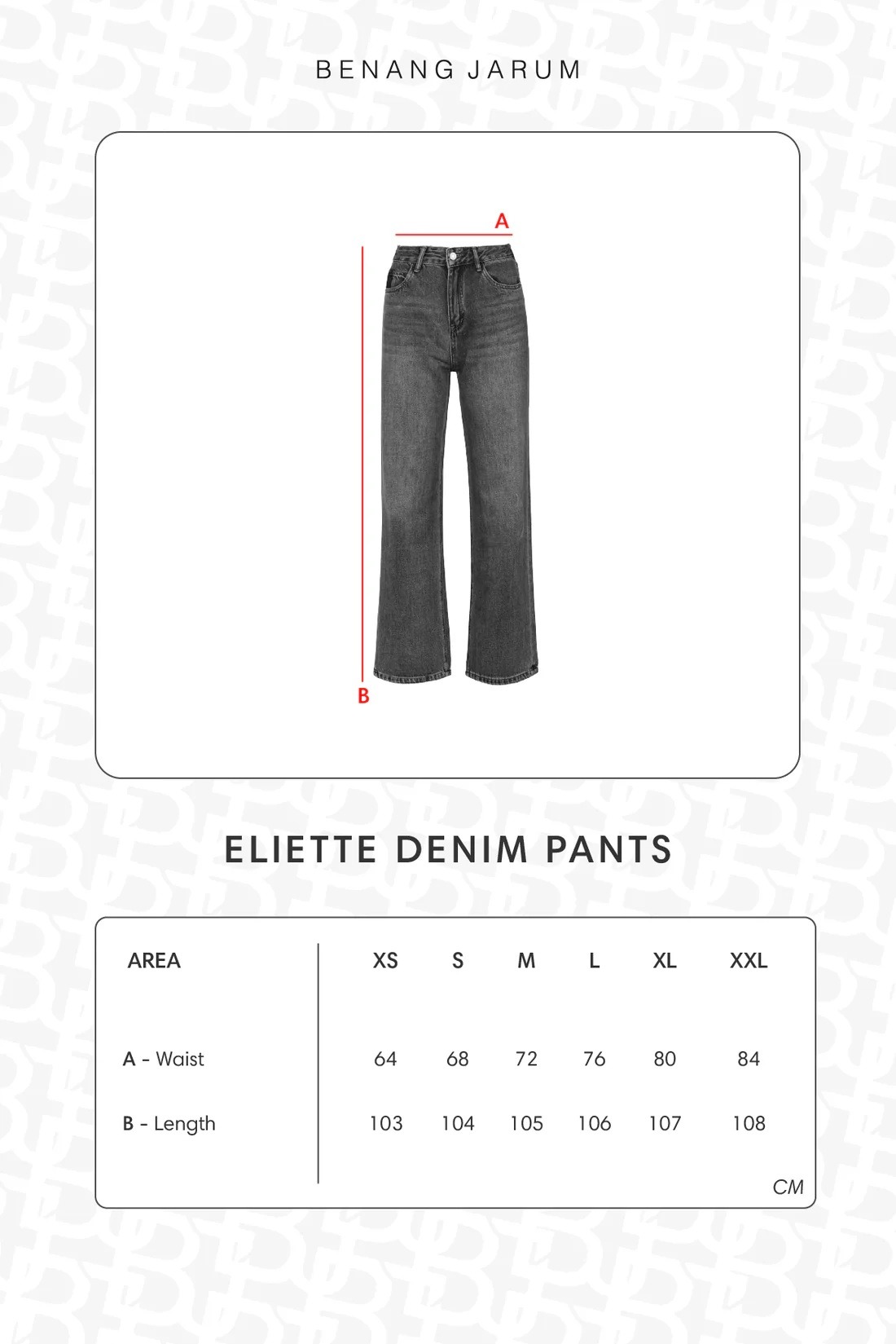 ELIETTE DENIM PANTS -BENANG JARUM