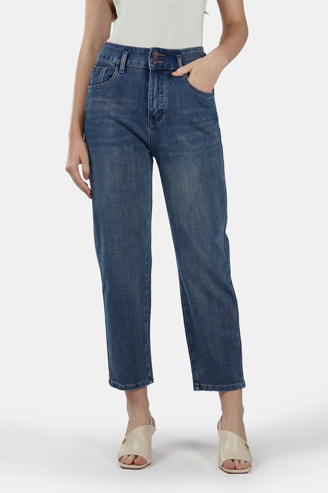 ROSALEE DENIM PANTS - BENANG JARUM