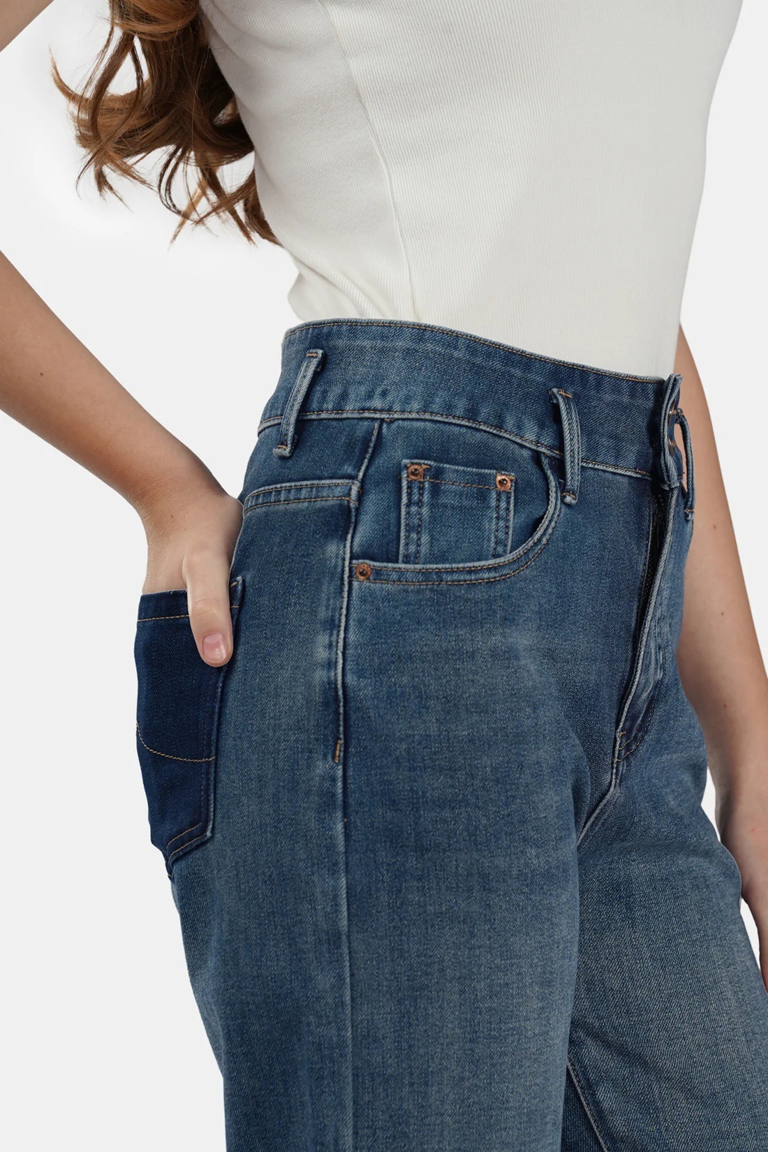 ROSALEE DENIM PANTS - BENANG JARUM