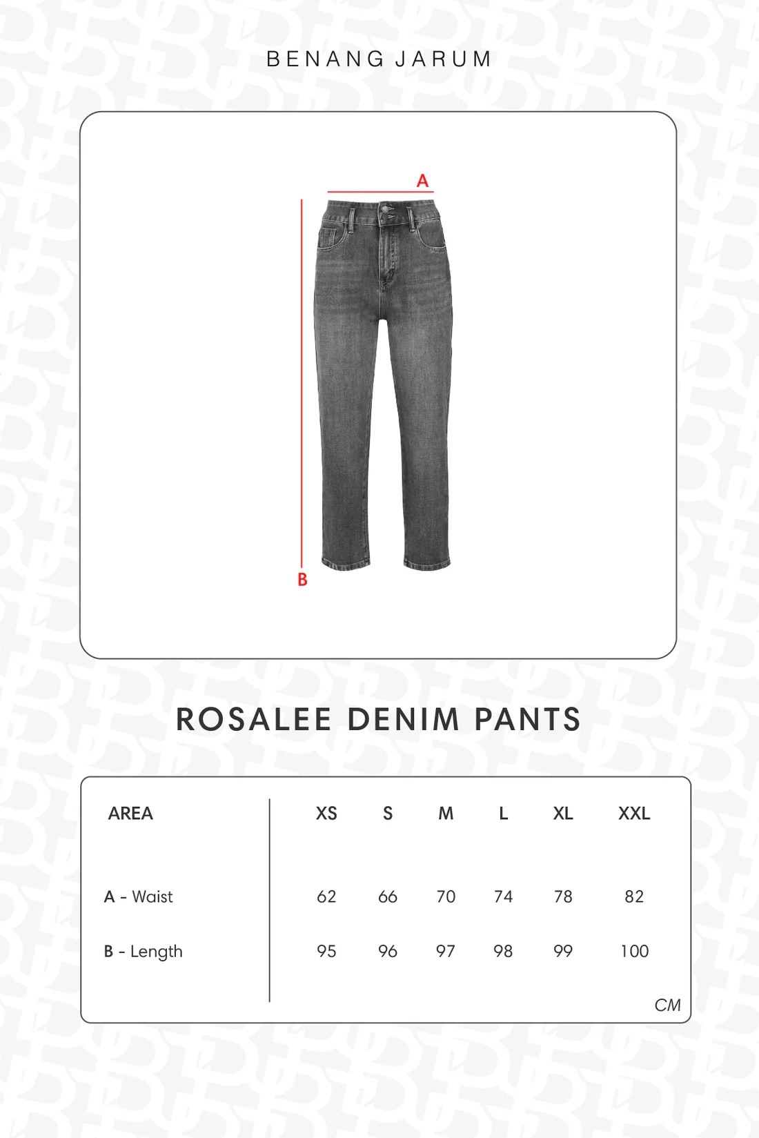 ROSALEE DENIM PANTS - BENANG JARUM