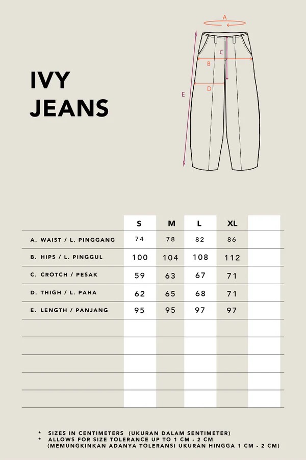 IVY BARREL JEANS PANTS - KAMI