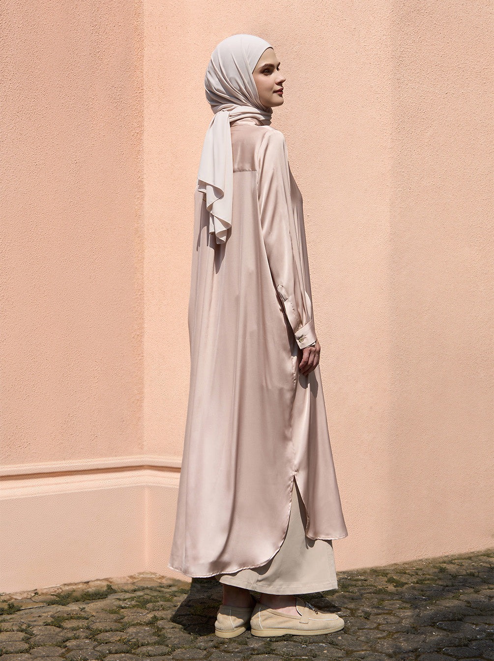 LEIA SHIRT DRESS SOFT PINK - KAMI