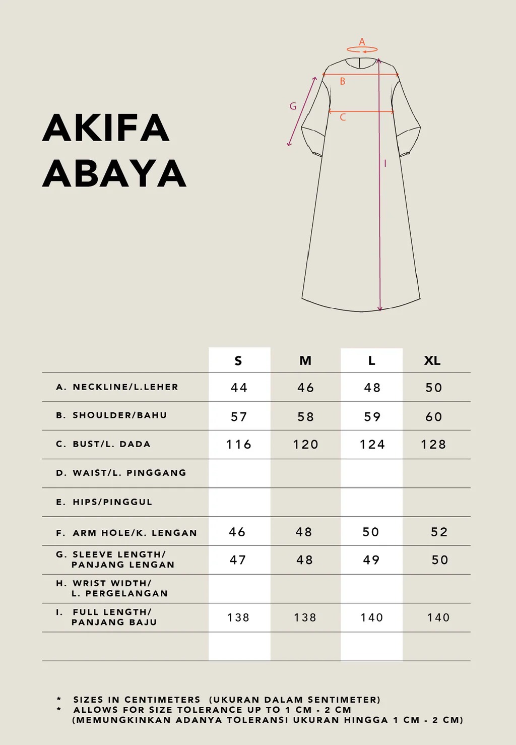 AKIFA PLAIN ABAYA - KAMI