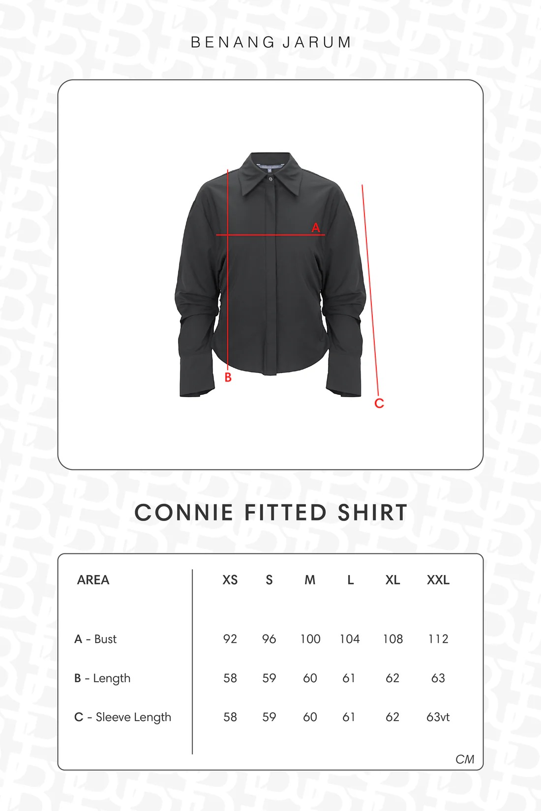 CONNIE FITTED SHIRT - BENANG JARUM