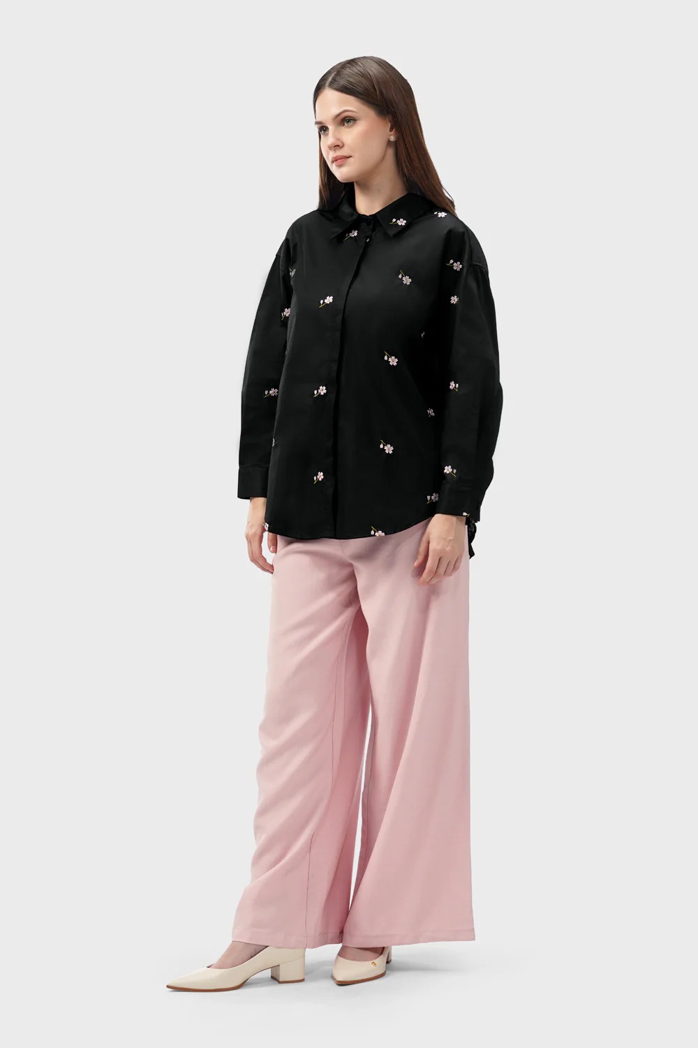 FLORAL EMBROIDERY SHIRT - BENANG JARUM