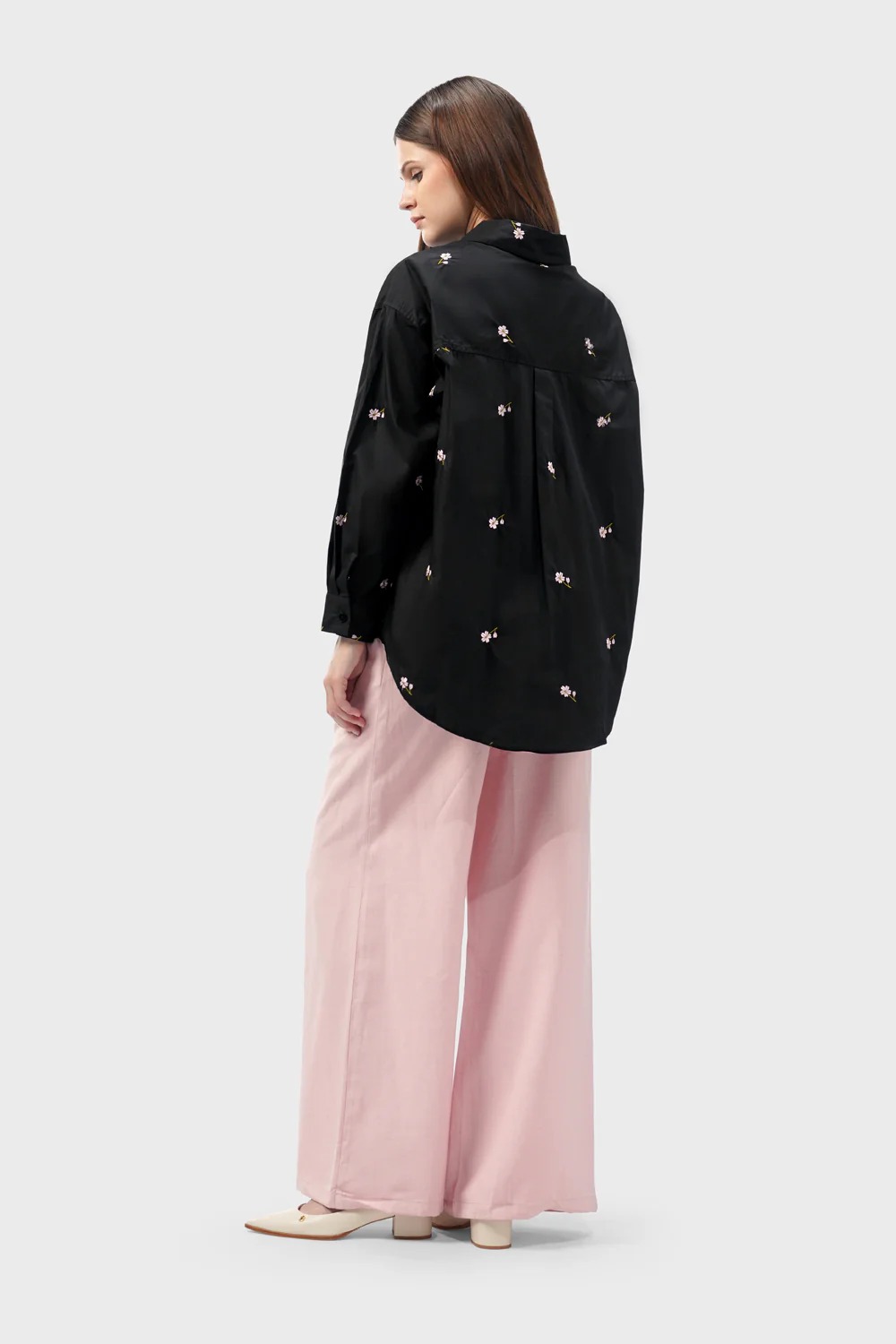 FLORAL EMBROIDERY SHIRT - BENANG JARUM