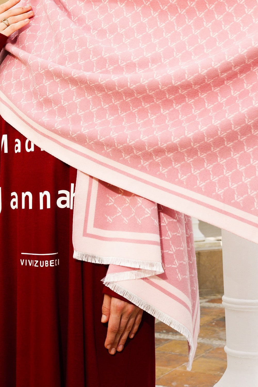 MONOGRAM LONG SHAWL - VIVI ZUBEDI