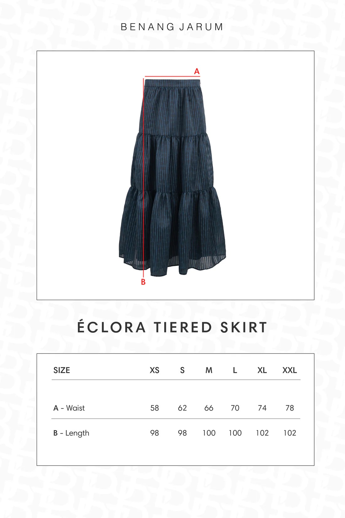 ECLORA TIERED SKIRT - BENANG JARUM