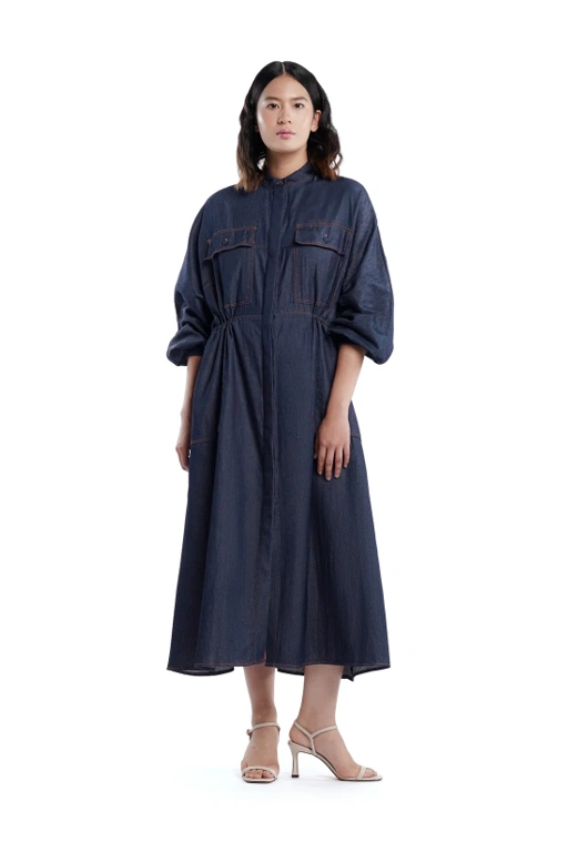 Image of ANNABETH DENIM DRESS - BENANG JARUM