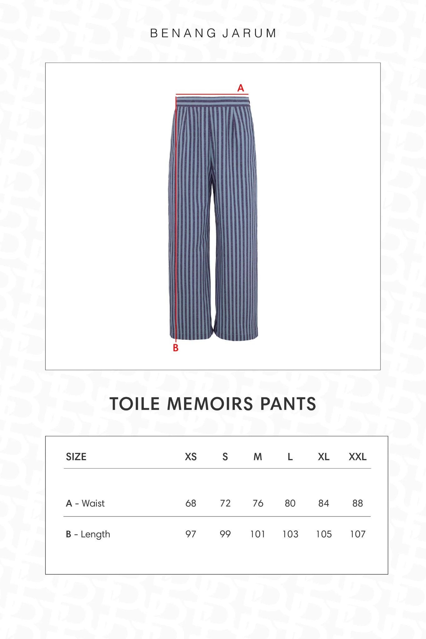 TOILE MEMOIRS PANTS - BENANG JARUM