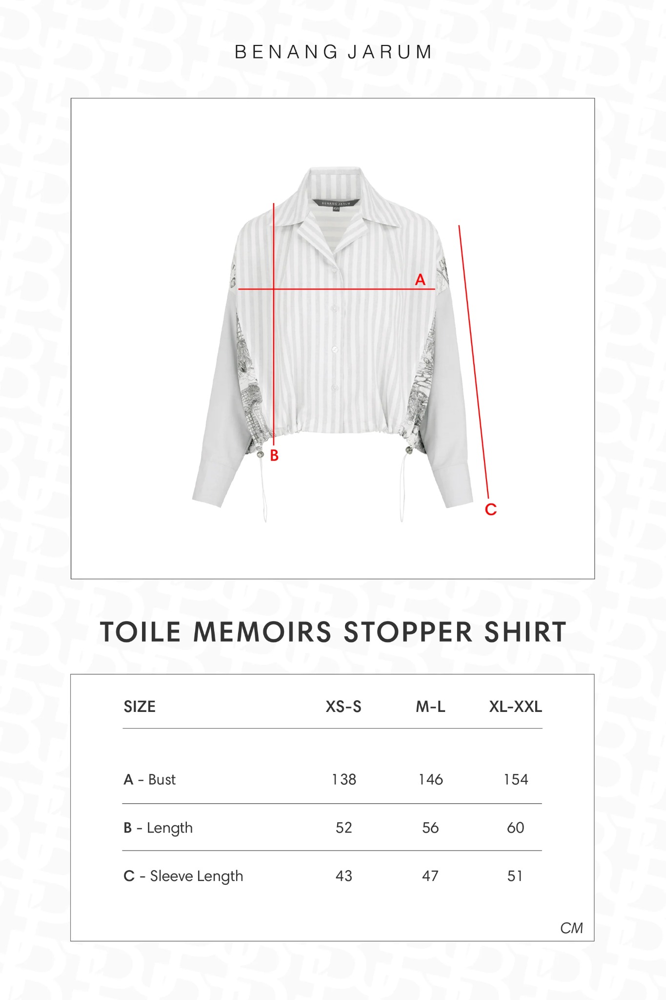 TOILE MEMOIRS STOPPER SHIRT - BENANG JARUM