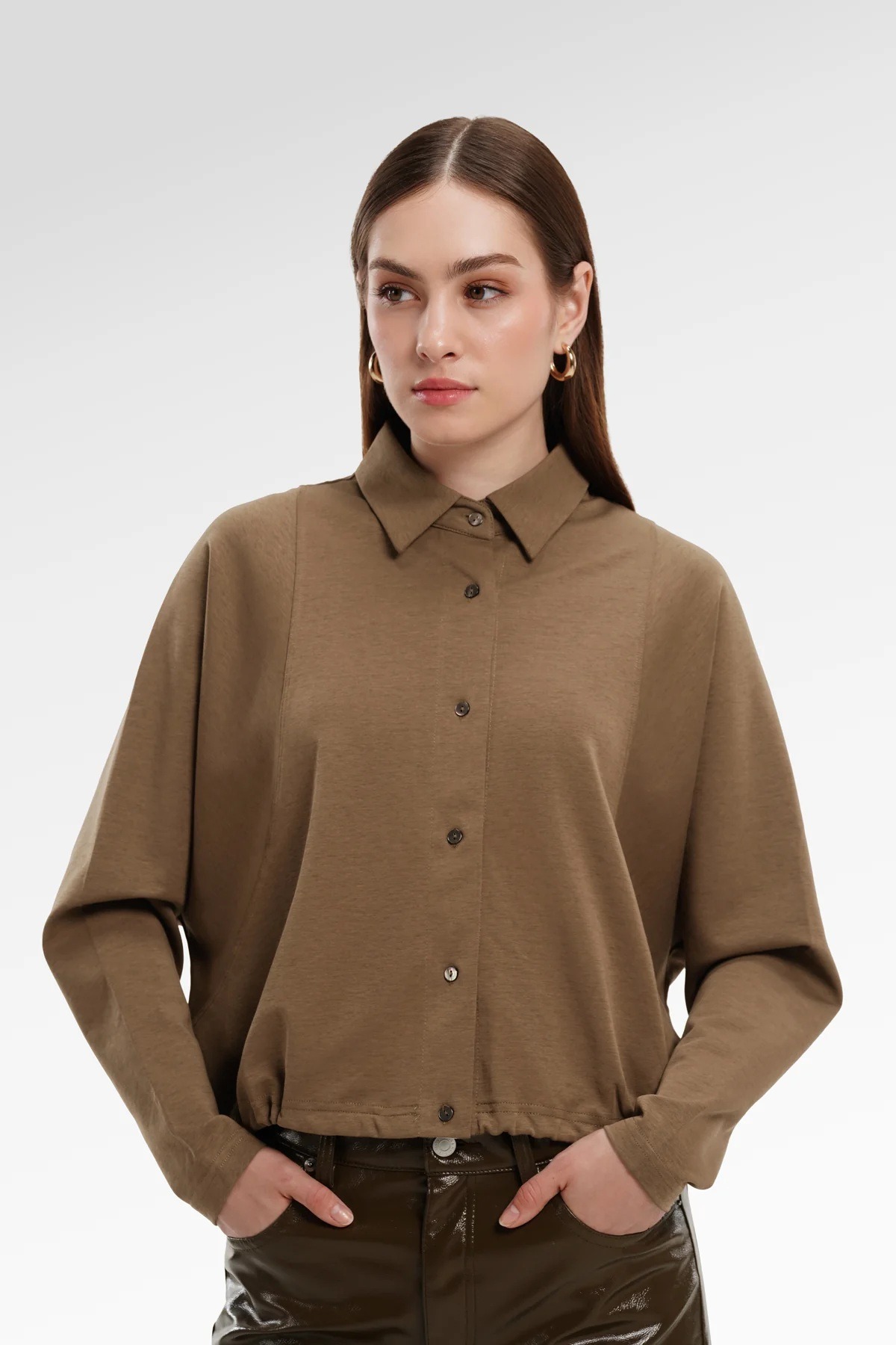 BELLA CROP SHIRT - BENANG JARUM 