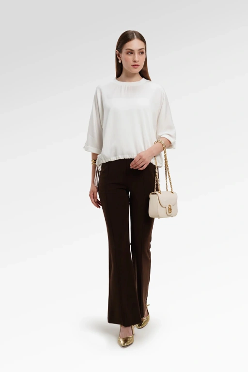 Image of DANIKA BATWING CROP SHIRT - BENANG JARUM