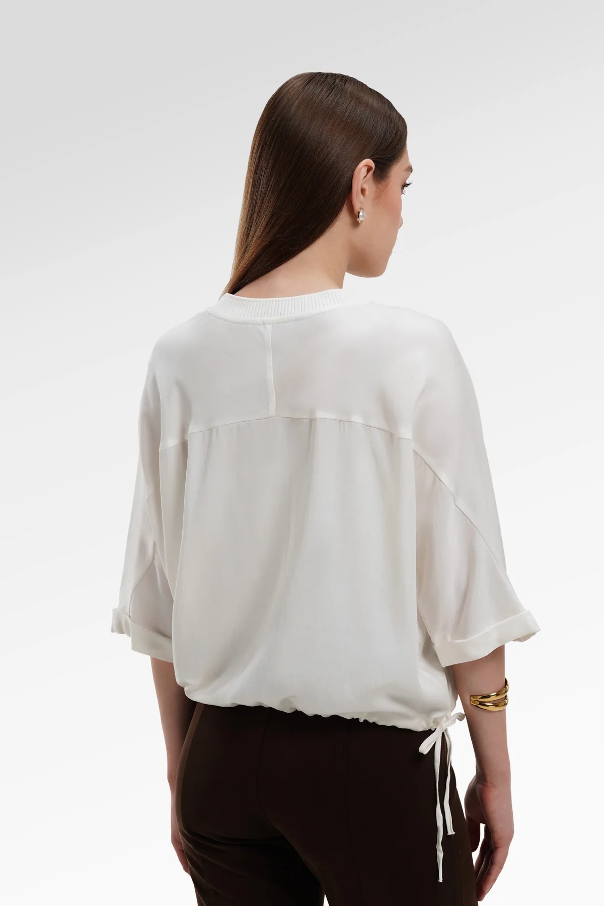 DANIKA BATWING CROP SHIRT - BENANG JARUM