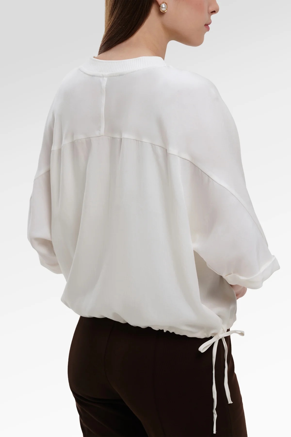 DANIKA BATWING CROP SHIRT - BENANG JARUM