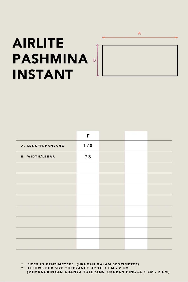 AIRLITE PASHMINA INSTANT PLAIN - KAMI