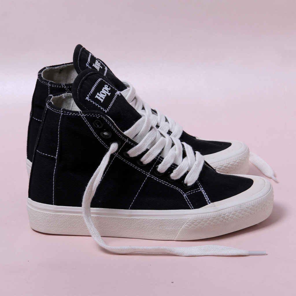 Sepatu HOPE Tinggi Tali BARA BLACK