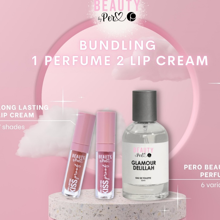 Set of 2 Lip Cream & Perfume EDT 30ML