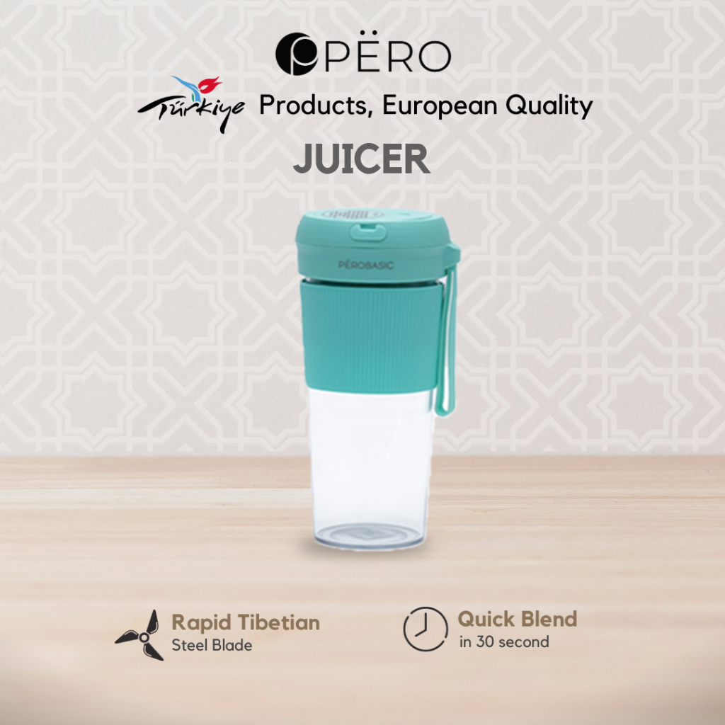 PERO Basic Portable Juicer 300ml / Mesin Portable Blender Jus Multifungsi - Pink, Green, Blue