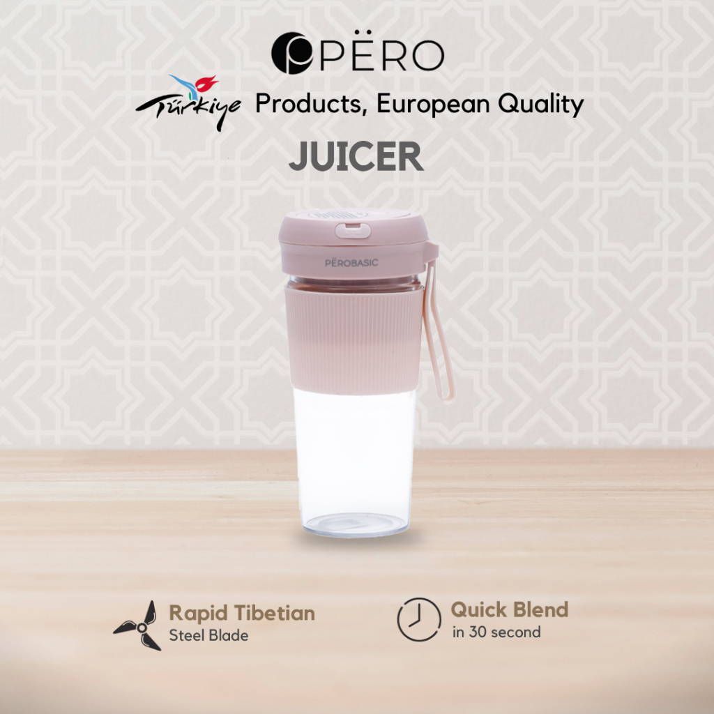 PERO Basic Portable Juicer 300ml / Mesin Portable Blender Jus Multifungsi - Pink, Green, Blue