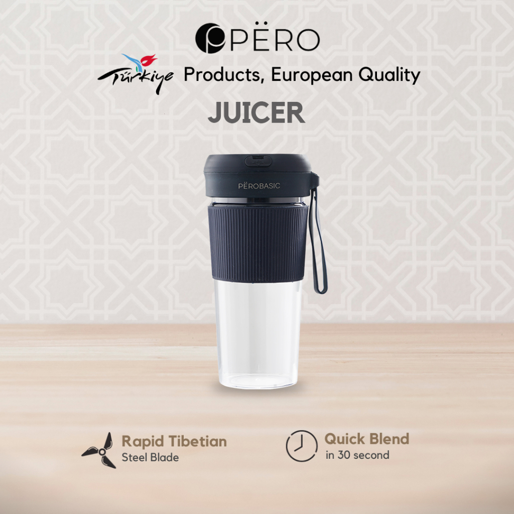PERO Basic Portable Juicer 300ml / Mesin Portable Blender Jus Multifungsi - Pink, Green, Blue