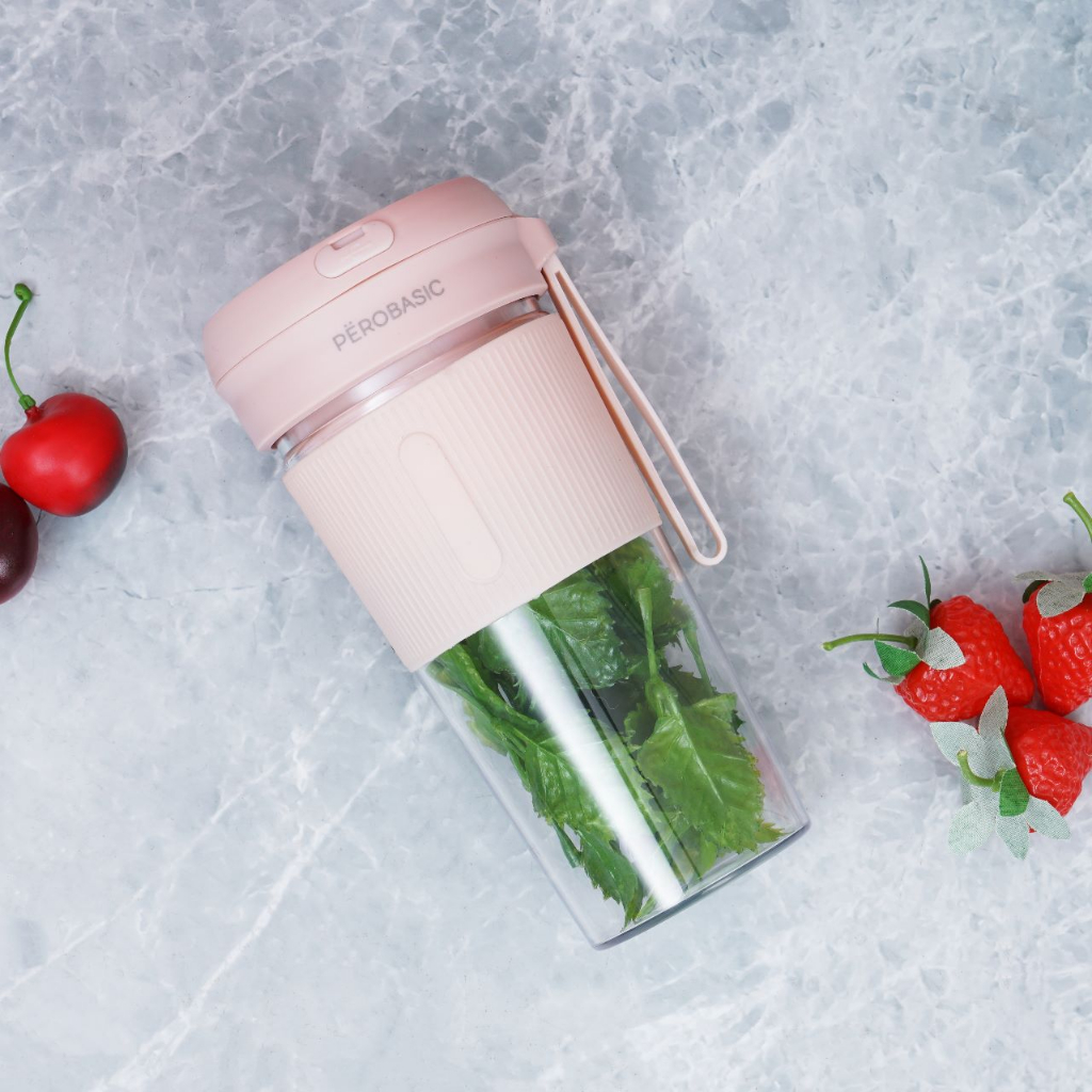 PERO Basic Portable Juicer 300ml / Mesin Portable Blender Jus Multifungsi - Pink, Green, Blue