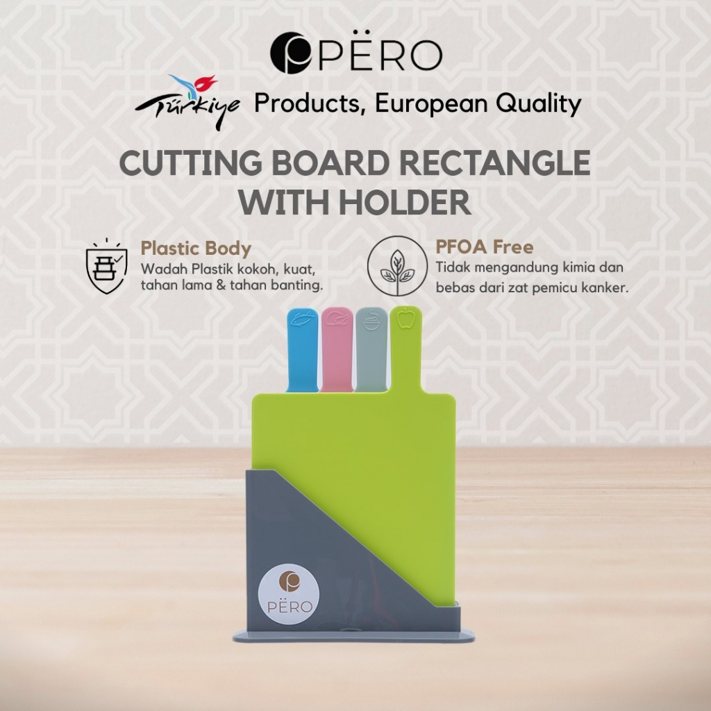 Cutting Board Set with Holder / Talenan Multifungsi dengan Wadah