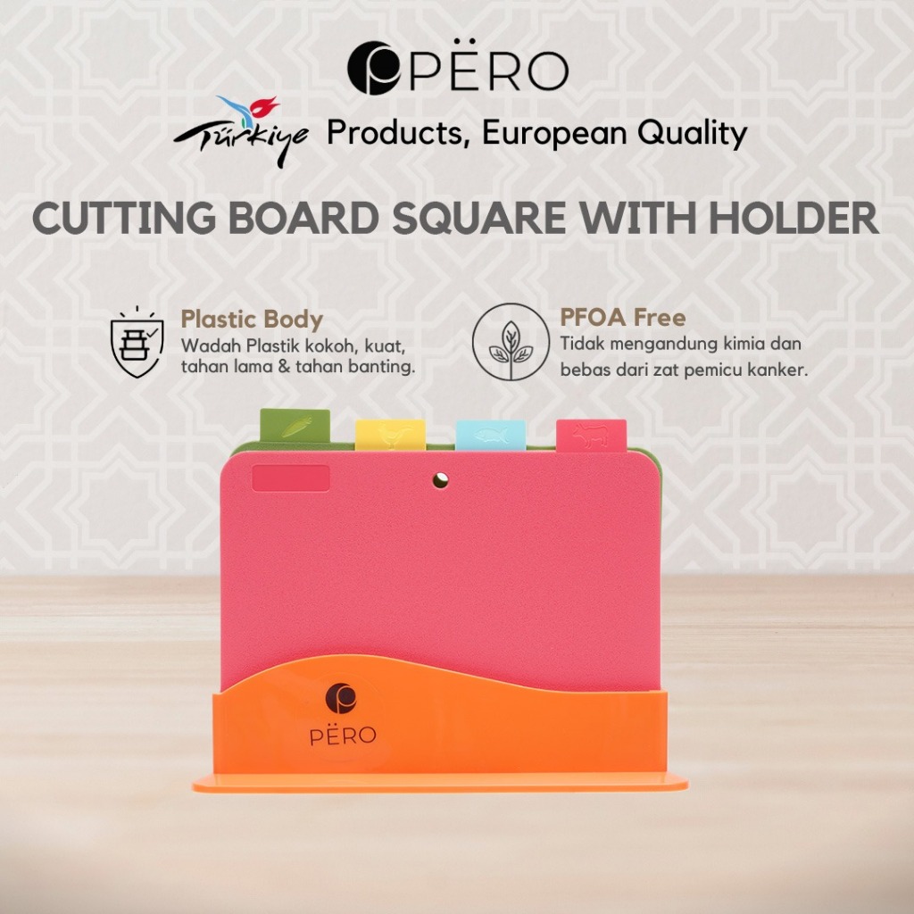 Cutting Board Set with Holder / Talenan Multifungsi dengan Wadah