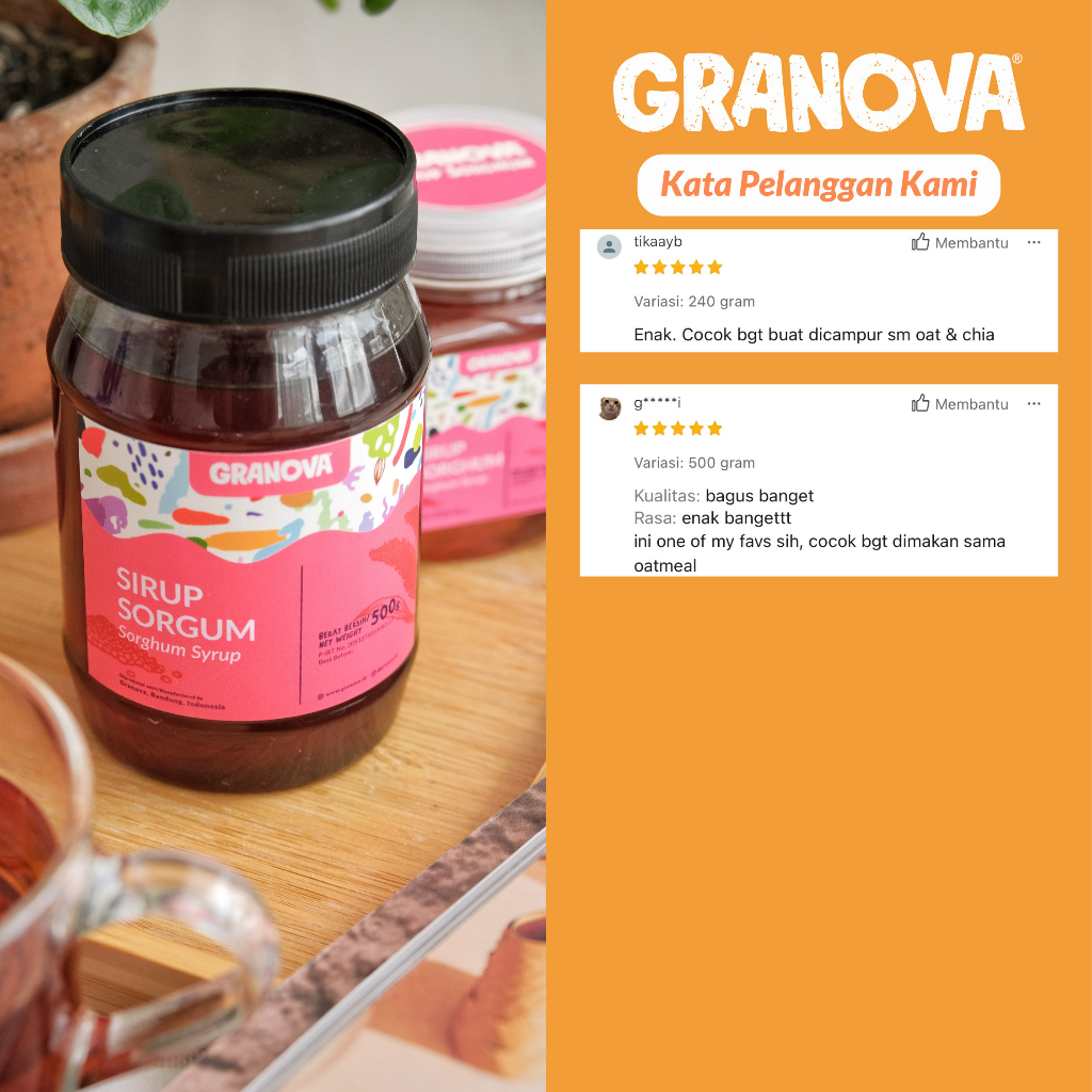 Granova - Sirup Sorgum / Sorghum Syrup / Pemanis Alami dari Sorgum (Vegan)