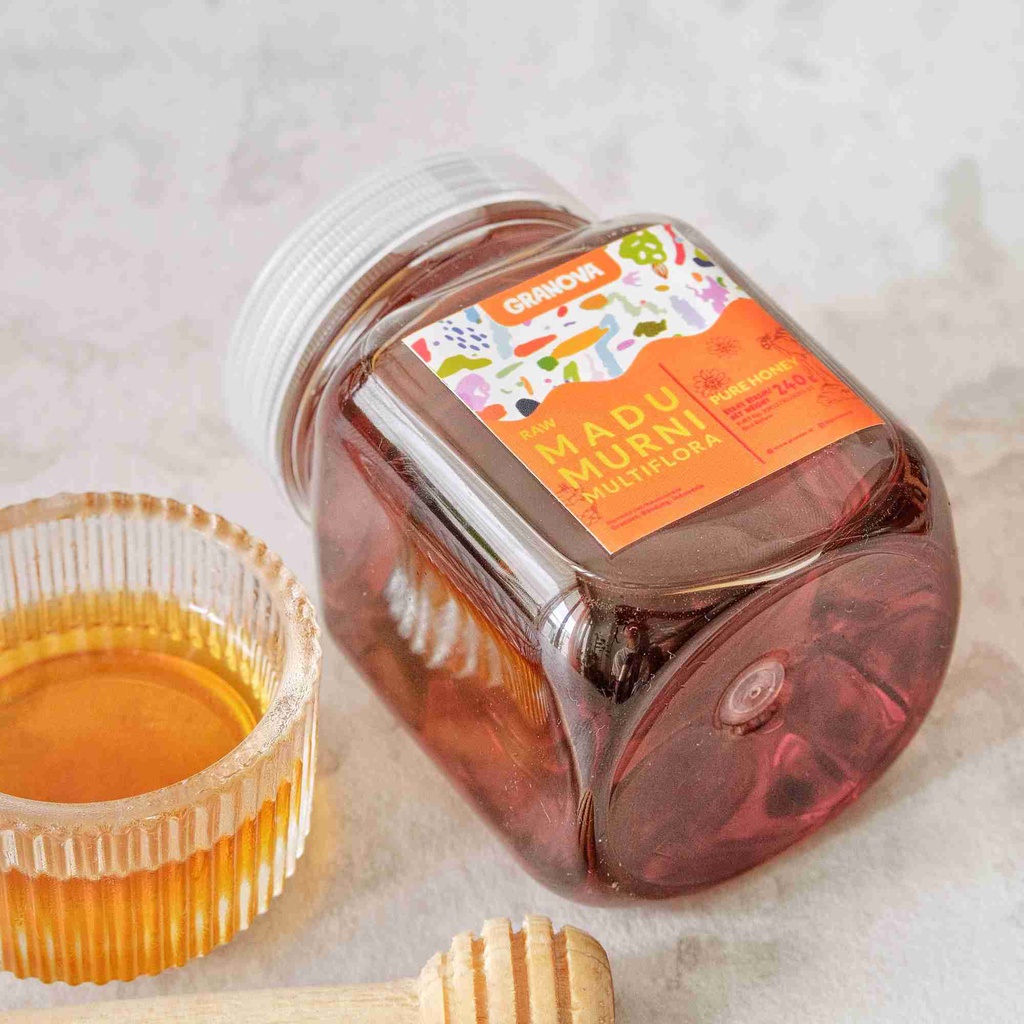 Granova - Madu Murni Multiflora 500gr (Premium, Madu Asli 100%, Sehat, Natural)
