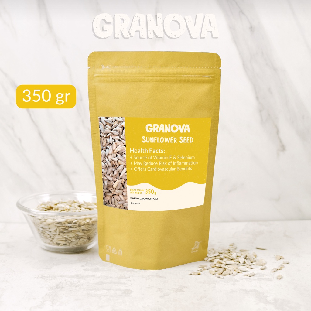 Granova - Biji Bunga Matahari Kupas Mentah Premium 350gr / Sunflower Seed Raw