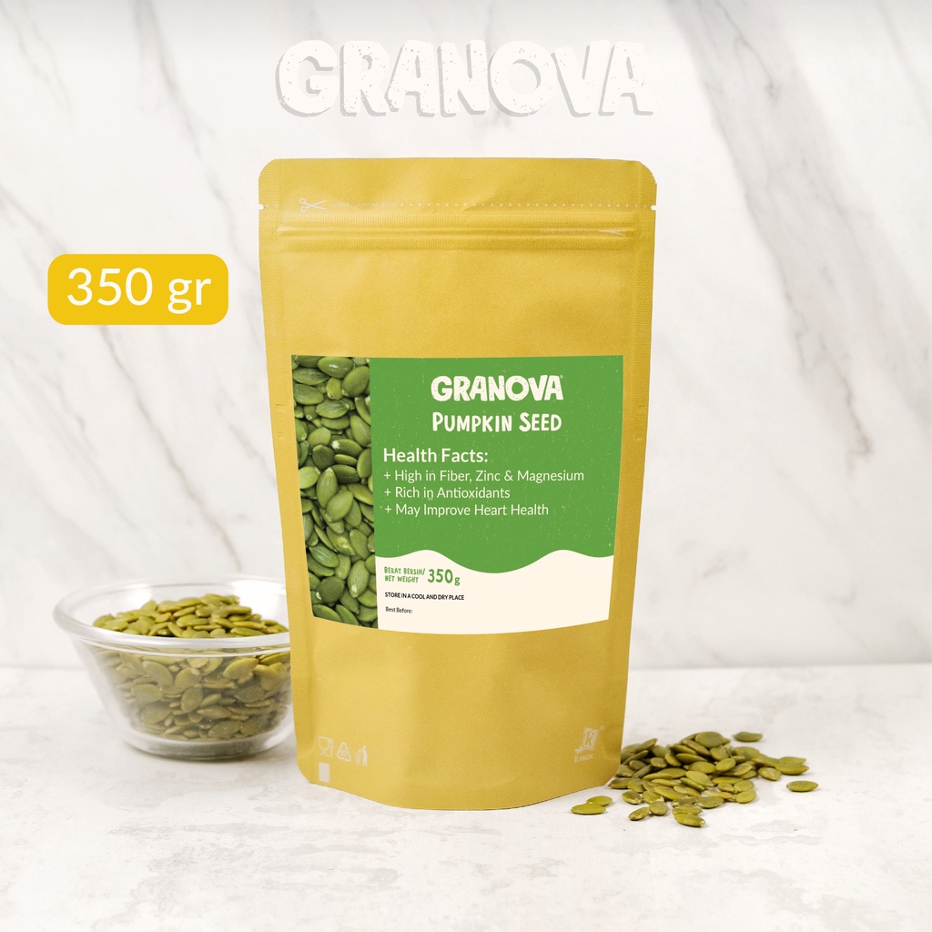 Granova - Biji Labu Kupas Mentah Premium Jepang 350gr / Pumpkin Seeds Raw