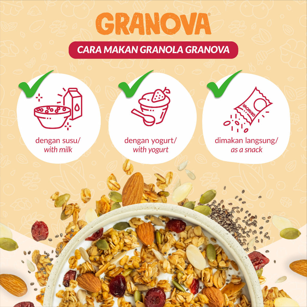 Granova - Granola 100 gr x 1 pc - Sereal, Sarapan Sehat, Halal